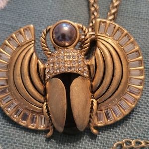 Lia Sophia Scarab Necklace/Pin